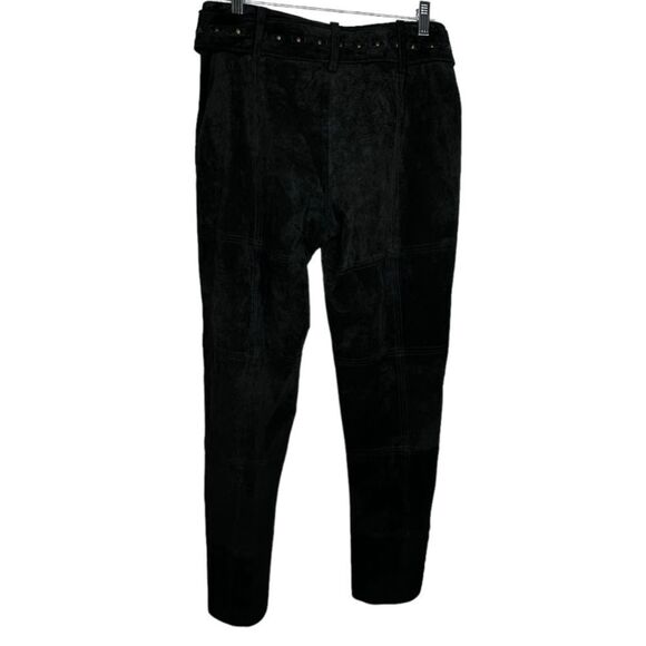 Garson by Rem Garson Black Suede Pants with Belt - Picture 5 of 6